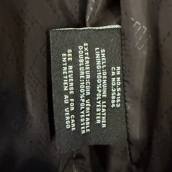 Cole Haan Asymmetrical Black Leather Jacket- like new